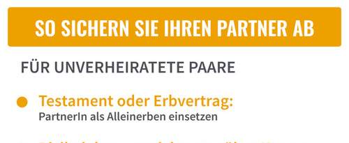 Die Risiko-Lebensversicherung ist nur eine Möglichkeit, wie Sie Ihren Partner absichern können.